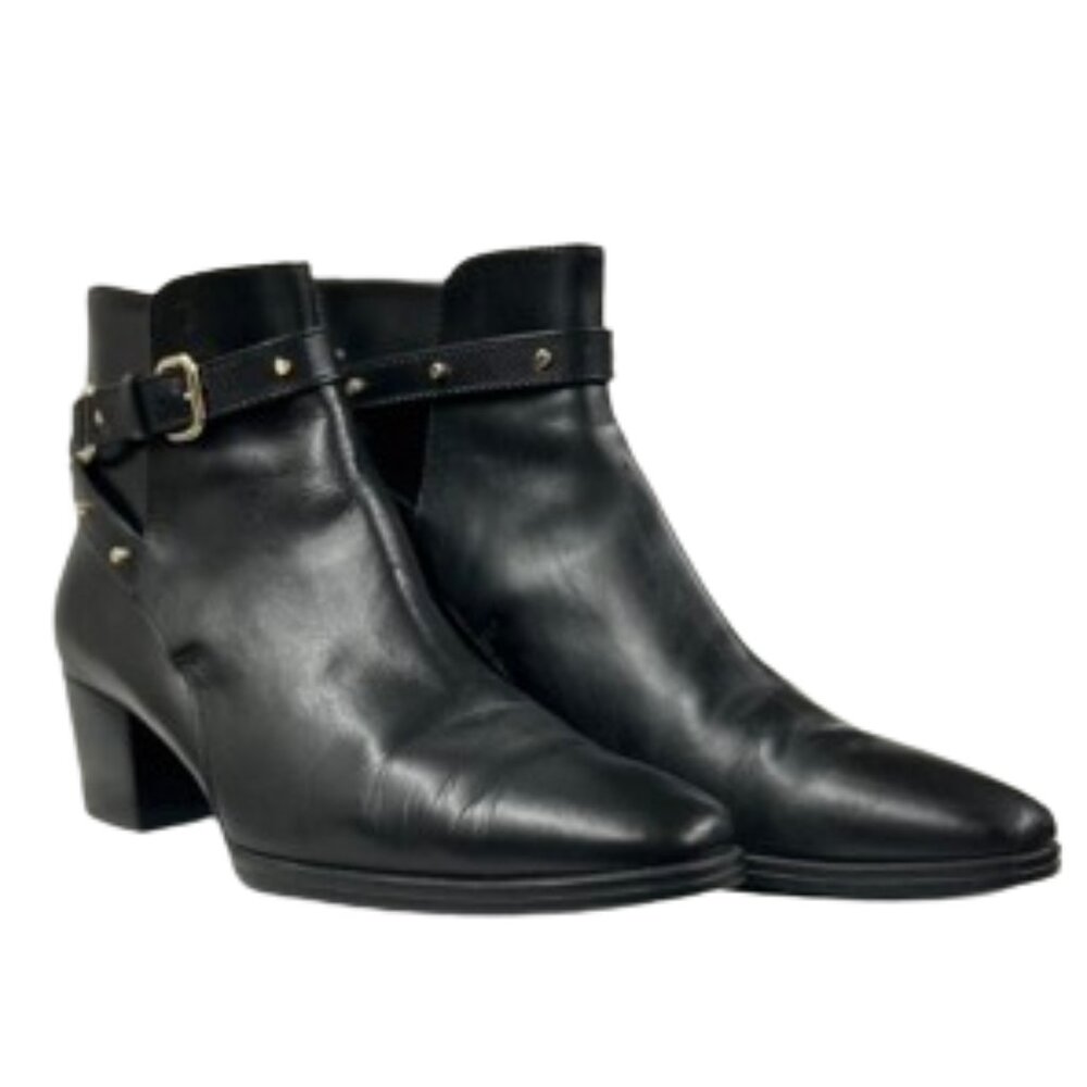 Tod's black leather ankle boots, EU 37